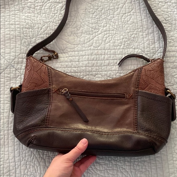 The Sak Brown Leather Crescent Shoulder Bag with Stud Detailing - Picture 6 of 8